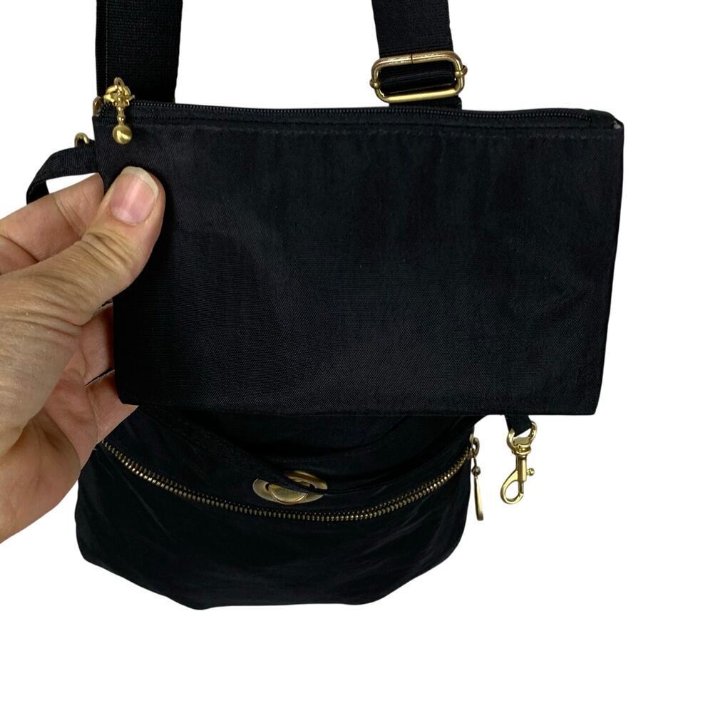 Baggallini Hanover Black Nylon Rectangle Adjustable Crossbody Bag - Picture 6 of 8
